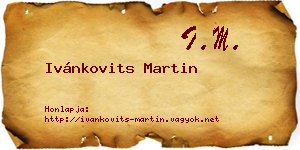 Ivánkovits Martin névjegykártya
