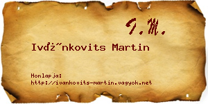 Ivánkovits Martin névjegykártya